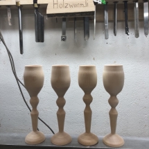 Schnapsbecher aus Arvenholz